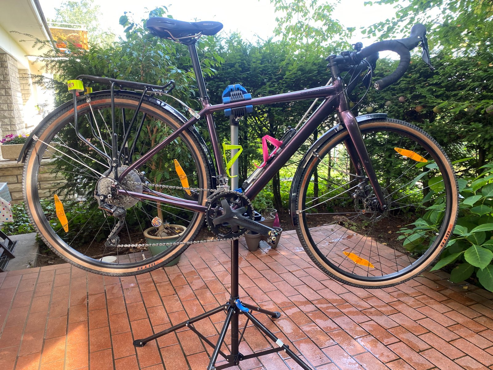 Akasha the sparkly purple gravel bike